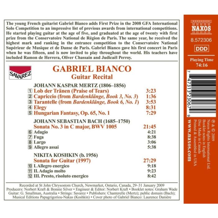 Guitar Recital - Gabriel Bianco - Mertz, Bach, Koshkin - slide-1