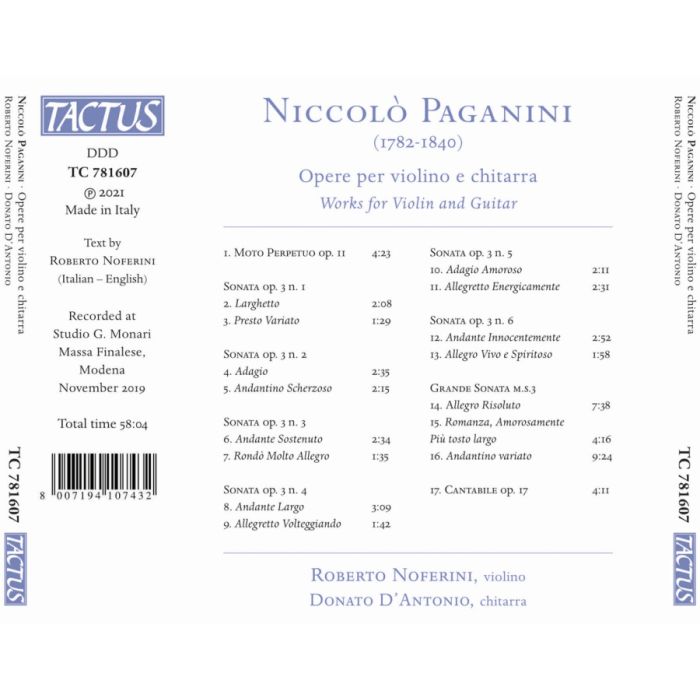 Paganini: Works for violin and guitar - slide-1