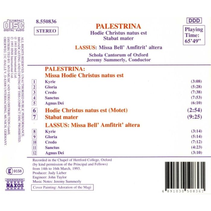 Lassus/Palestrina: Masses - slide-1