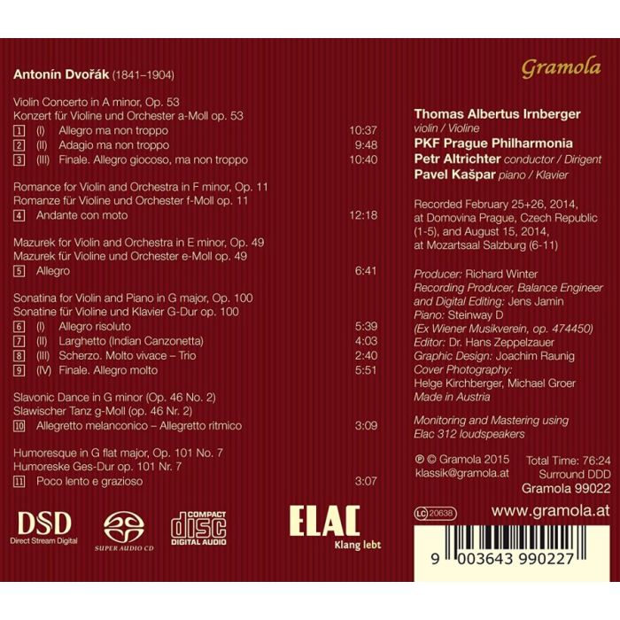 Dvorak: Violin Concerto; Romance for Violin & Orch.; Mazurek for Violin & Orch. - slide-1