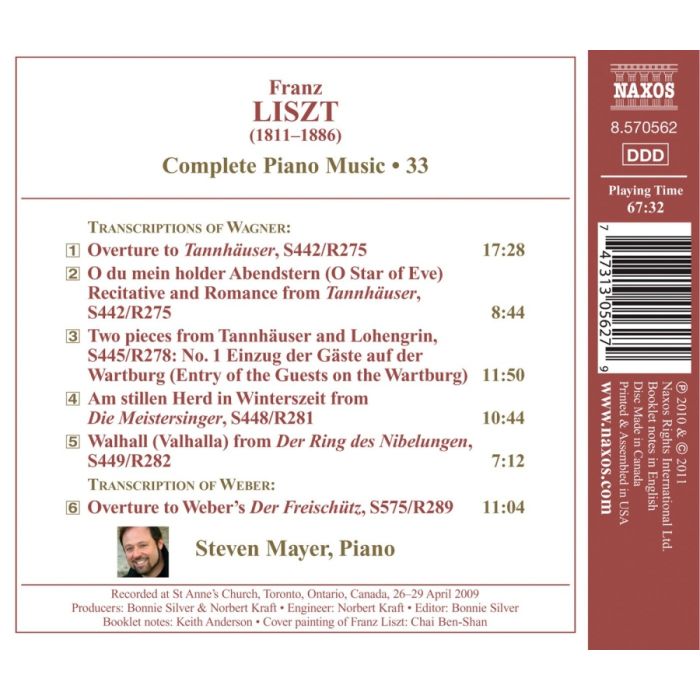 Liszt: Complete Piano Music 33 - Wagner and Weber Transcriptions - slide-1