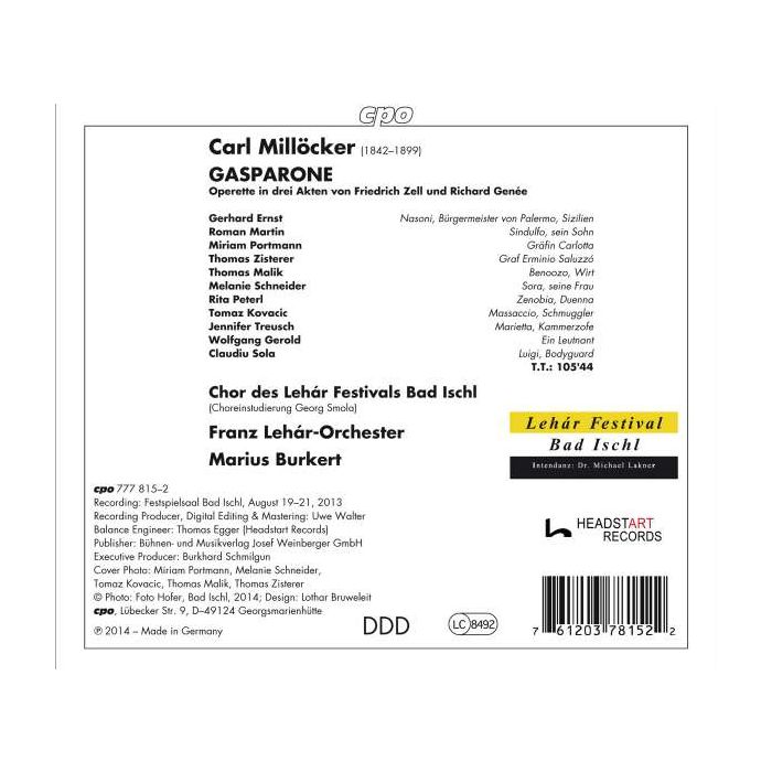 Millöcker: Gasparone, Operetta in three acts - slide-1