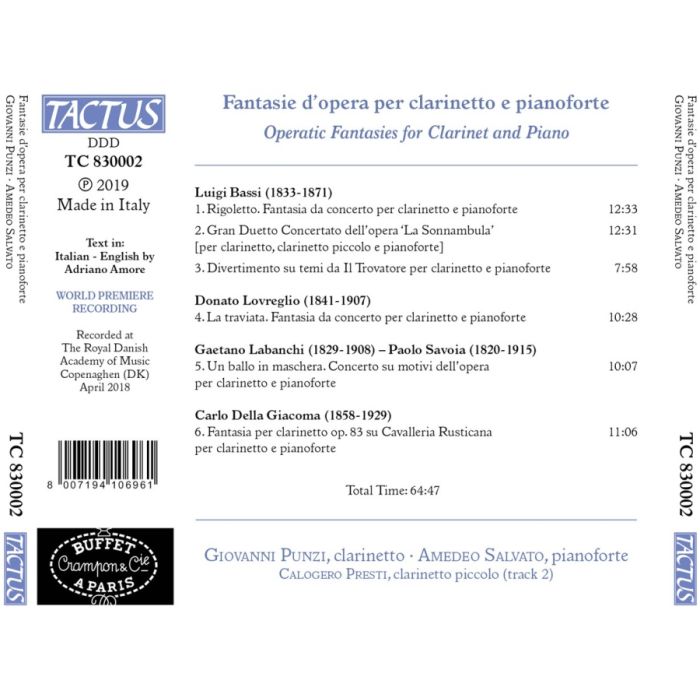 Operatic Fantasies for Clarinet and Piano - slide-1