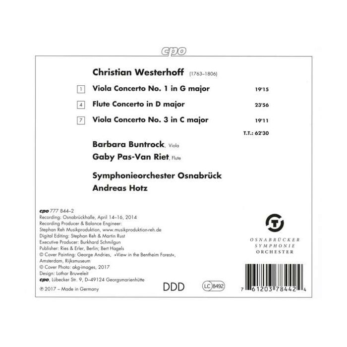Westerhoff: Viola Concertos 1 & 2; Flute Concerto - slide-1
