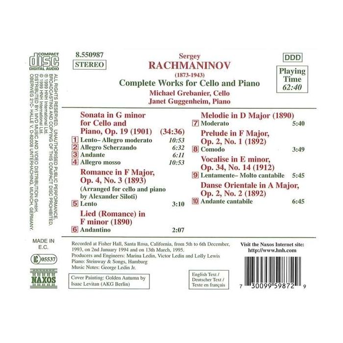 RACHMANINOV: Complete Works - slide-1
