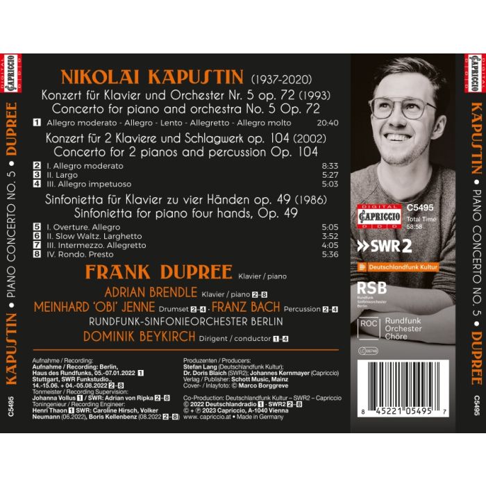 Kapustin: Piano Concerto No. 5; Concerto; Sinfonietta - slide-1