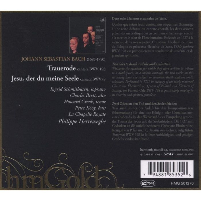 Bach: Cantates BWV 78 & 198 