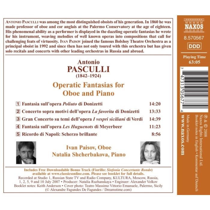 Pasculli: Operatic Fantasias for Oboe - slide-1