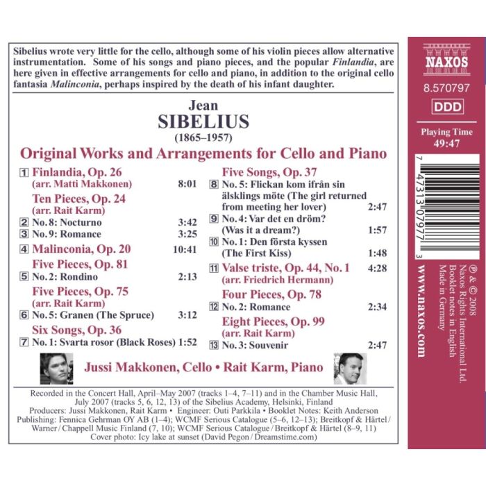 Sibelius: Original Works and Arrangements for Cello - slide-1
