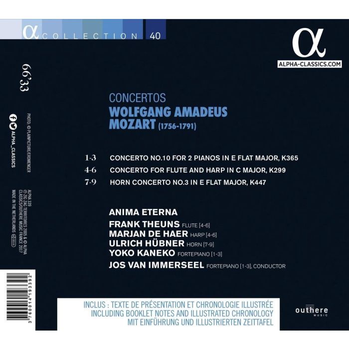 Mozart:  Concerto For 2 Pianos; Concerto For Flute And Harp; Horn Concerto K447 - slide-1