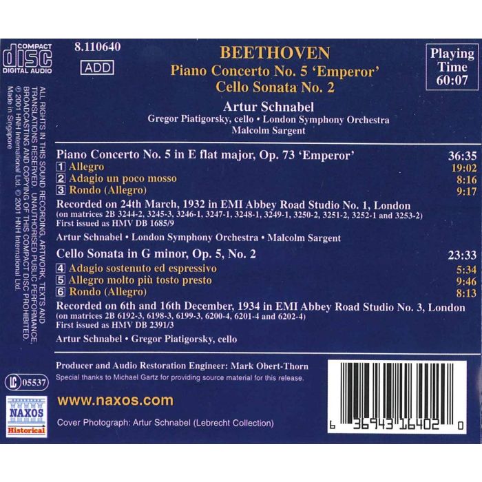 GREAT PIANISTS - SCHNABEL: Beethoven: P. - slide-1