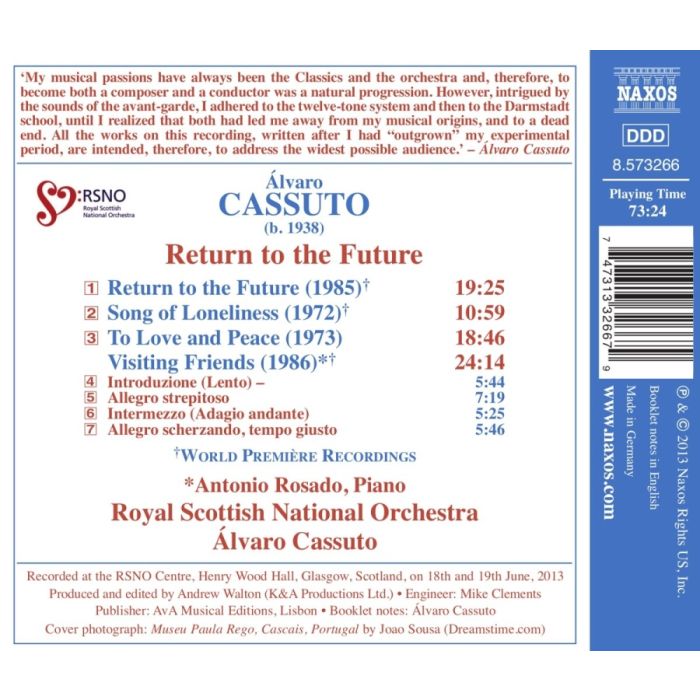 Cassuto: Return to the Future, Song of Loneliness, To Love and Peace, Visiting Friends - slide-1