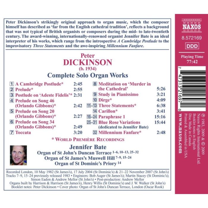 Dickinson: Complete Solo Organ Works - slide-1