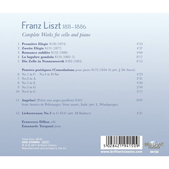 Liszt: Complete Works for Cello and Piano - slide-1