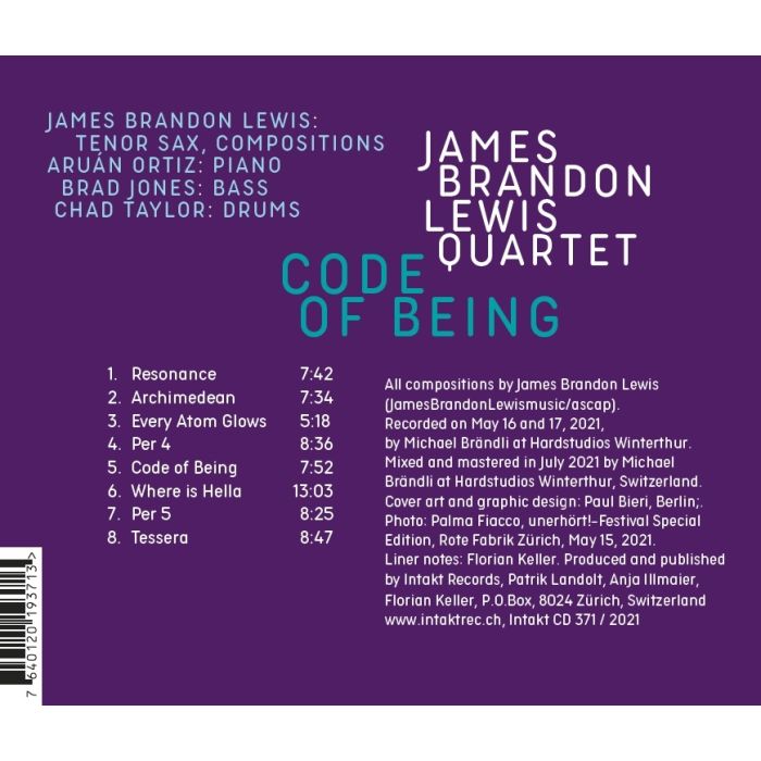 James Brandon Lewis Quartet: Code of Being - slide-1