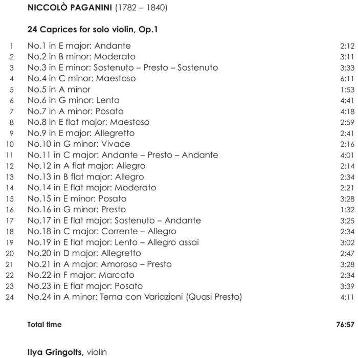 Paganini: 24 Caprices for solo violin - slide-1