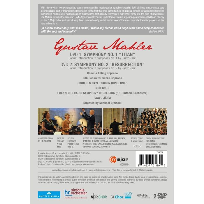Mahler: Symphonies 1 & 2 / Paavo Jarvi - slide-1