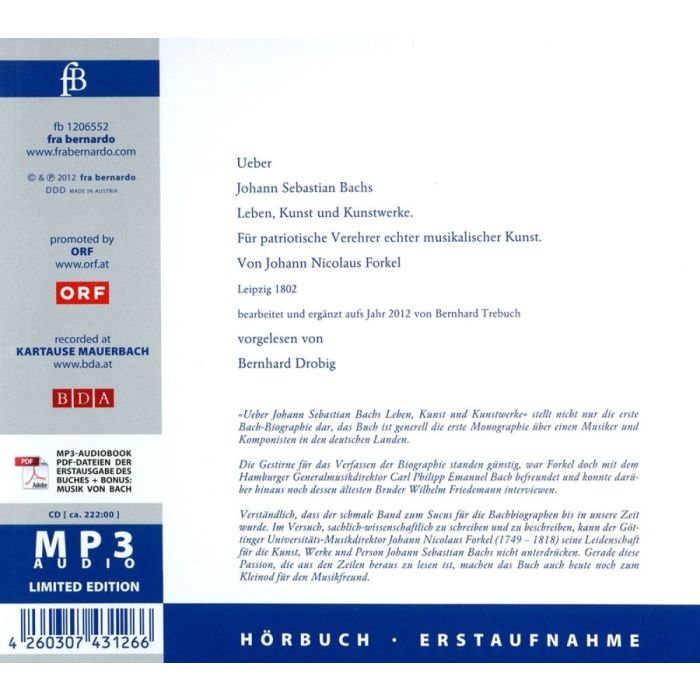Forkel (1749-1818): Über Johann Sebastian Bachs - Leben, Kunst und Kunstwerke - slide-1