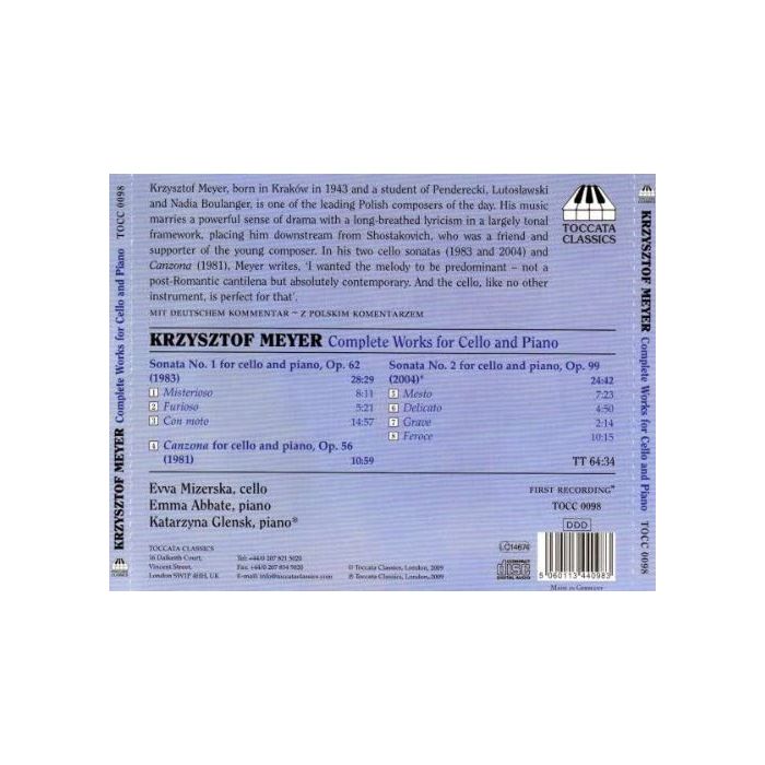 Meyer: Complete Works for Cello & Piano - slide-1
