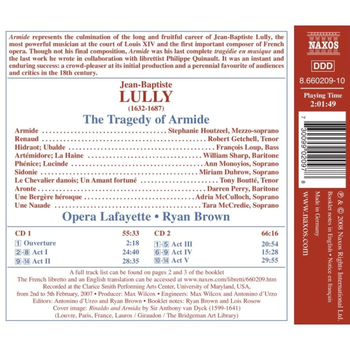 LULLY Jean-Baptiste: The Tragedy of Armide / 8.66209-10 - slide-1