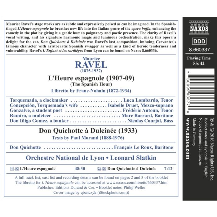 Ravel: L´Heure espagnole, Don Quichotte à Dulcinée - slide-1