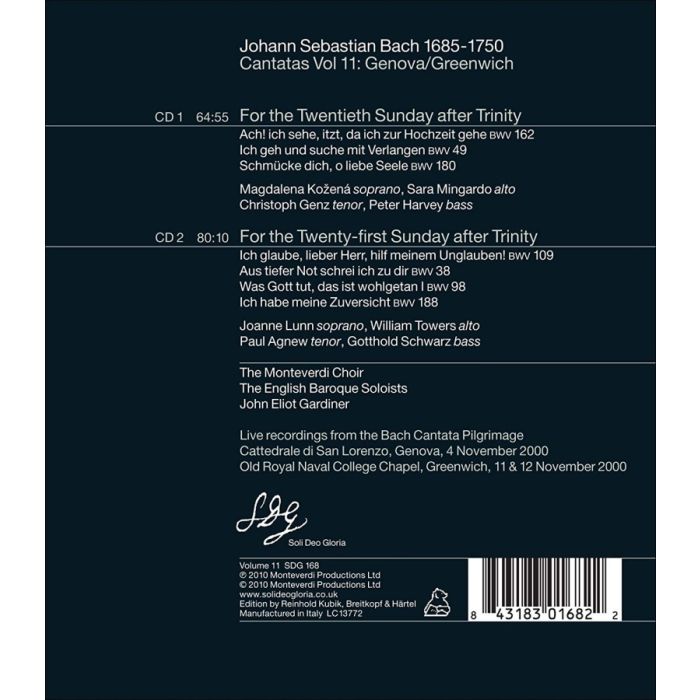 Bach: Cantatas Vol. 11 - BWV 162, 109, 49, 38, 180, 98, 188 - slide-1