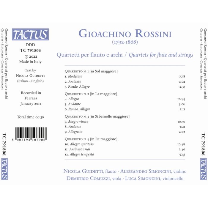 Rossini: Quartets for flute and strings - slide-1