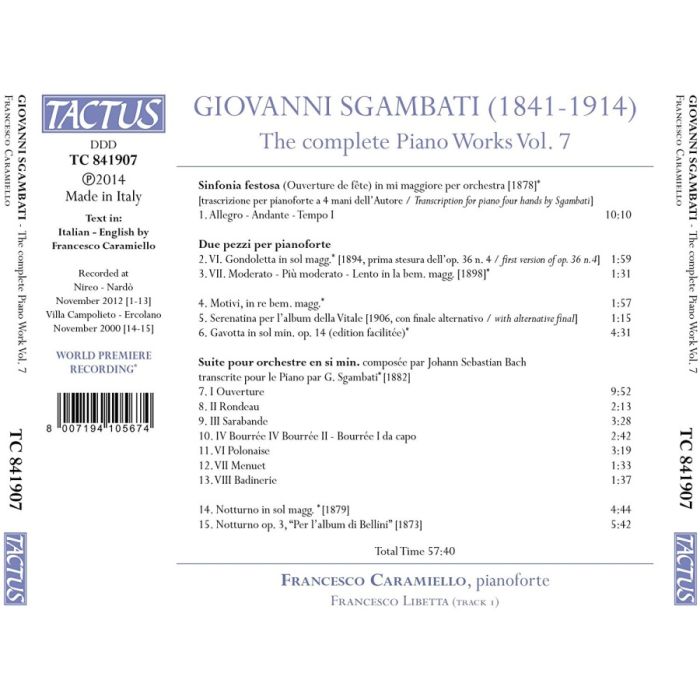Sgambati: The complete piano works Vol. 7 - slide-1