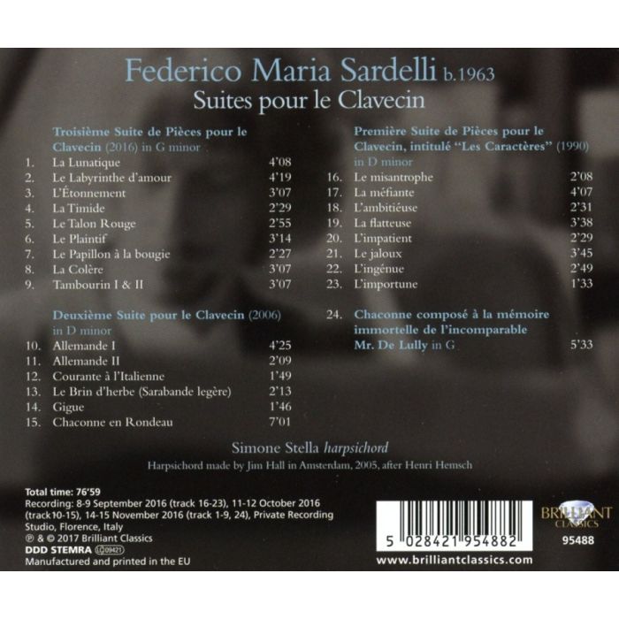 Sardelli: Suites pour le Clavecin - slide-1