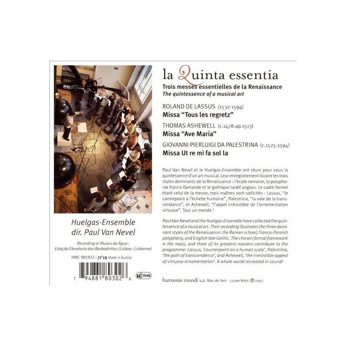 La Quinta essentia: Palestrina / Lasso / Ashewell - slide-1