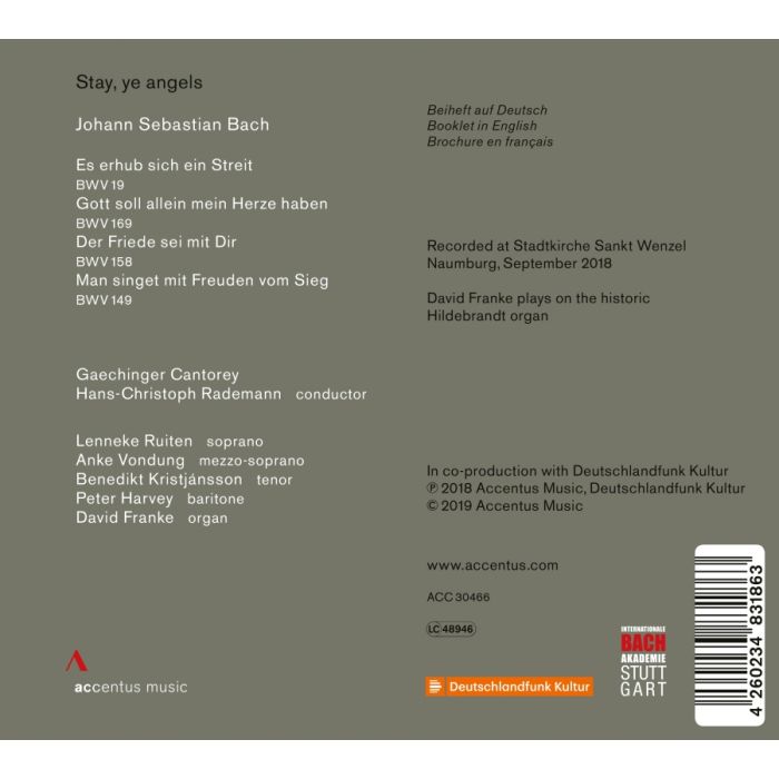 Bach: Stay, ye angels - Cantatas - slide-1