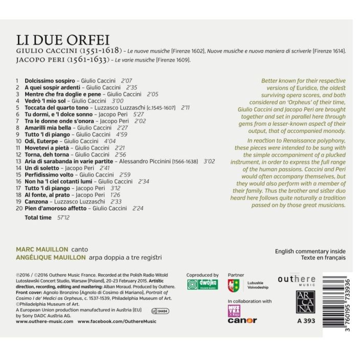 Caccini & Peri: Li due Orfei - slide-1