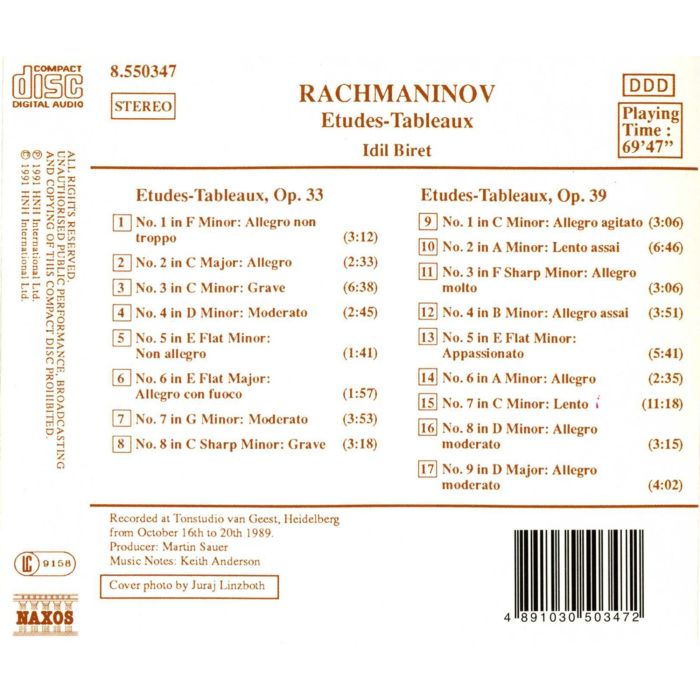 RACHMANINOV: Etudes Tableaux - slide-1