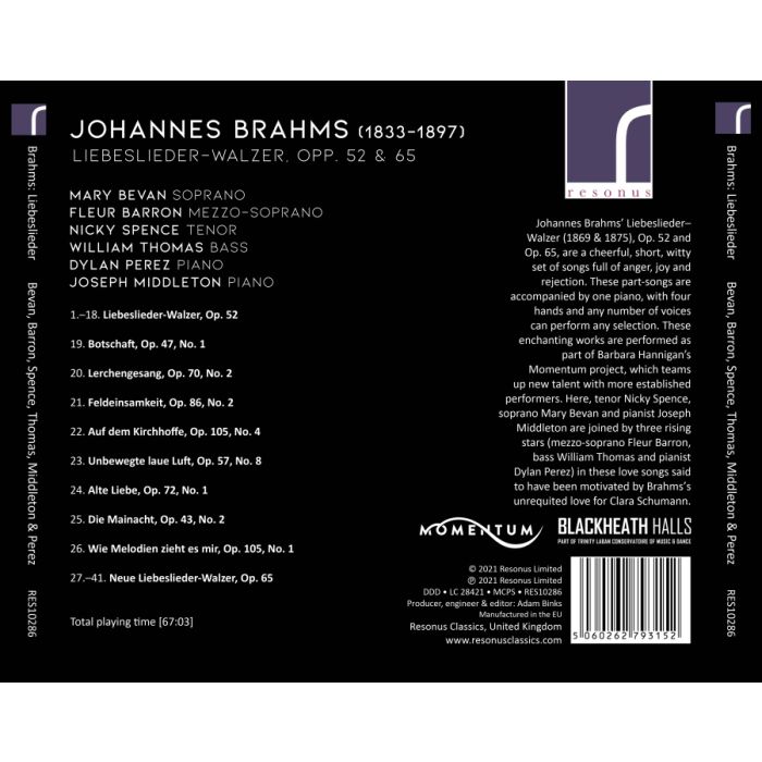 Brahms: Liebeslieder-Walzer Opp. 52 & 65 - slide-1