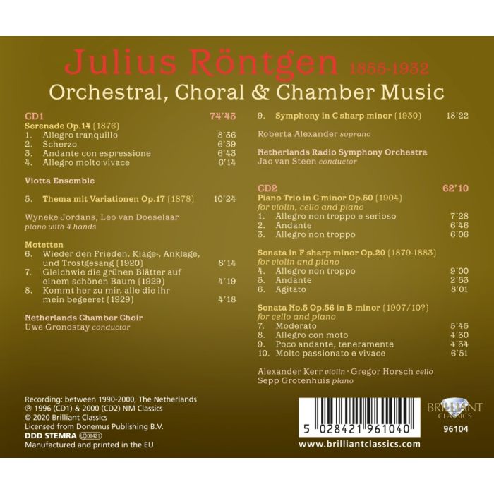 Röntgen: Orchestral, Choral & Chamber Music - slide-1