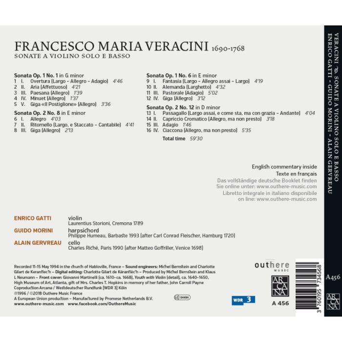 Veracini: Sonate a violino solo e basso - slide-1