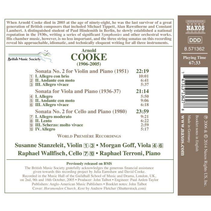 Cooke: Three String Sonatas - slide-1
