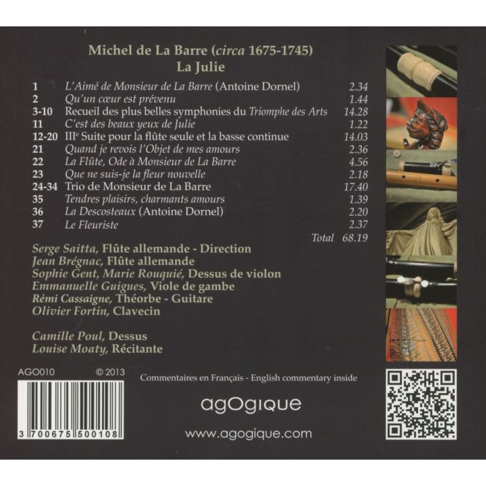 Barre: La Julie - Suite n° III pour la flute, Trio, ... - slide-1