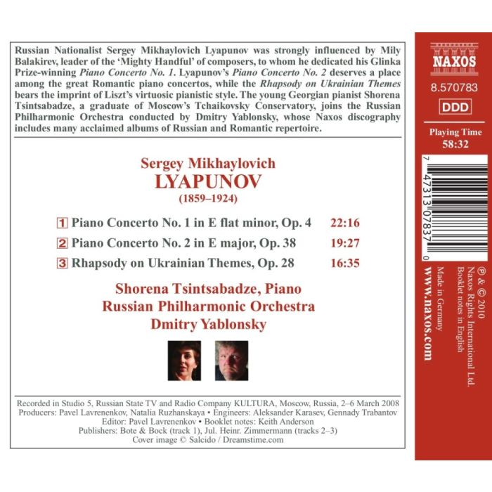 Lyapunov: Piano Concertos Nos. 1 & 2, Rhapsody on Ukrainian Themes - slide-1