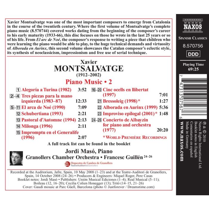 MONTSALVATGE: Piano music vol. 2 - slide-1