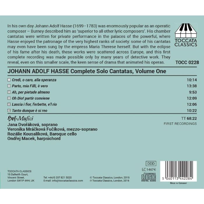Hasse: Solo Cantatas Vol. 1 - slide-1