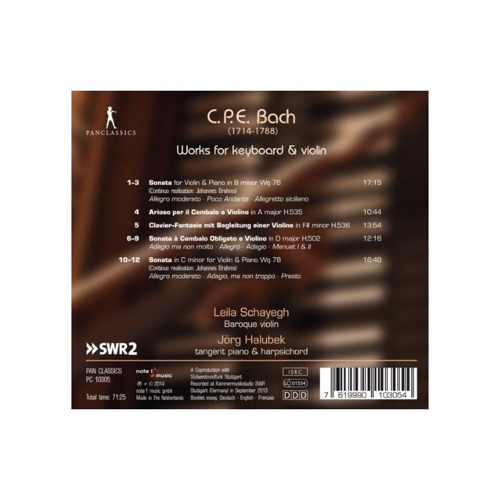 Bach, C.P.E.: Works for harpsichord & violin - slide-1