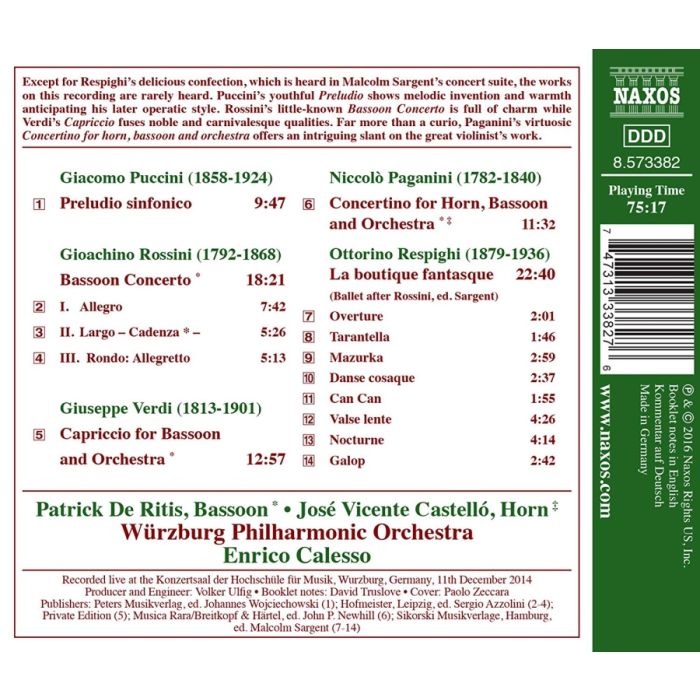 Italian Orchestral Works - Paganini, Rossini, Verdi ,Puccini, Respighi - slide-1