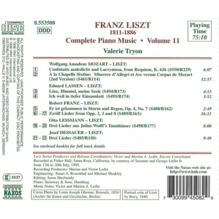 LISZT: Piano Music vol.11 - slide-1
