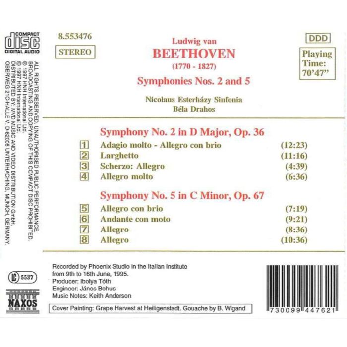 BEETHOVEN: Symphonies no. 2 & 5 - slide-1