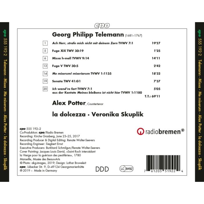 Telemann: Missa and Cantatas for Countertenor - slide-1