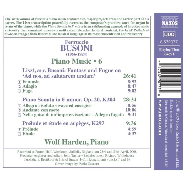 Busoni: Piano Music Vol. 6 - slide-1