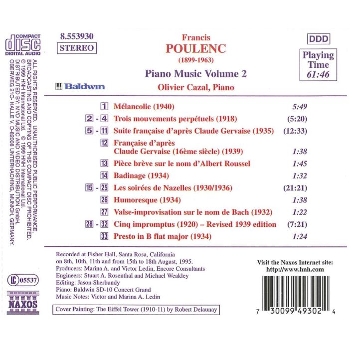 POULENC: Piano Music vol. 2 - slide-1