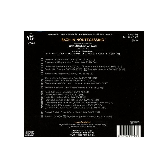 Bach in Montecassino, utwory na organy - slide-1