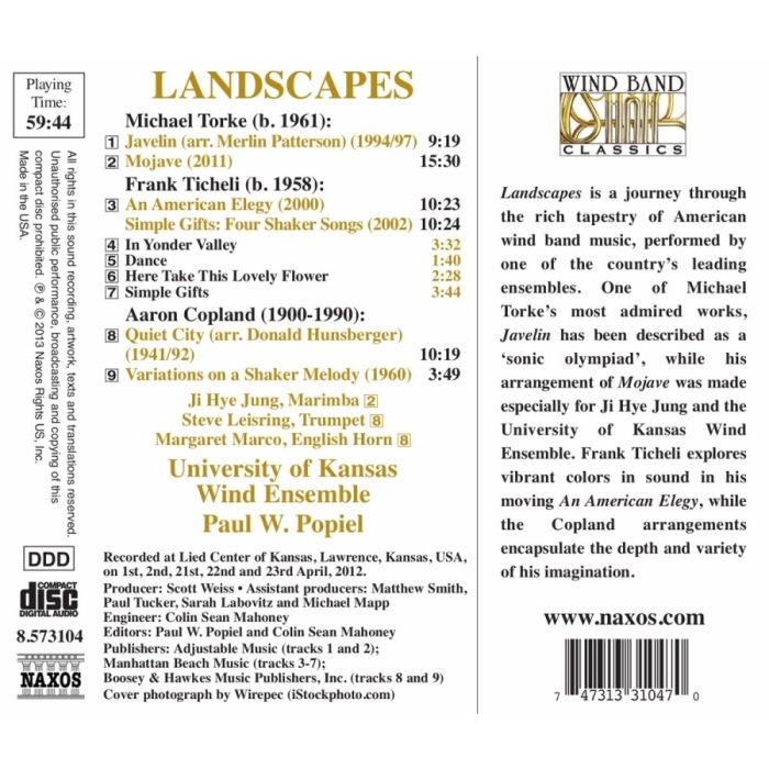 Wind Band Classics - Landscapes: Michael Torke, Frank Ticheli, Aaron Copland - slide-1